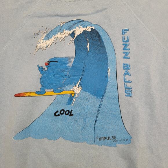 Vintage 1989 Surfer Sweatshirt M/L 21x22 Cropped - Picture 3 of 13